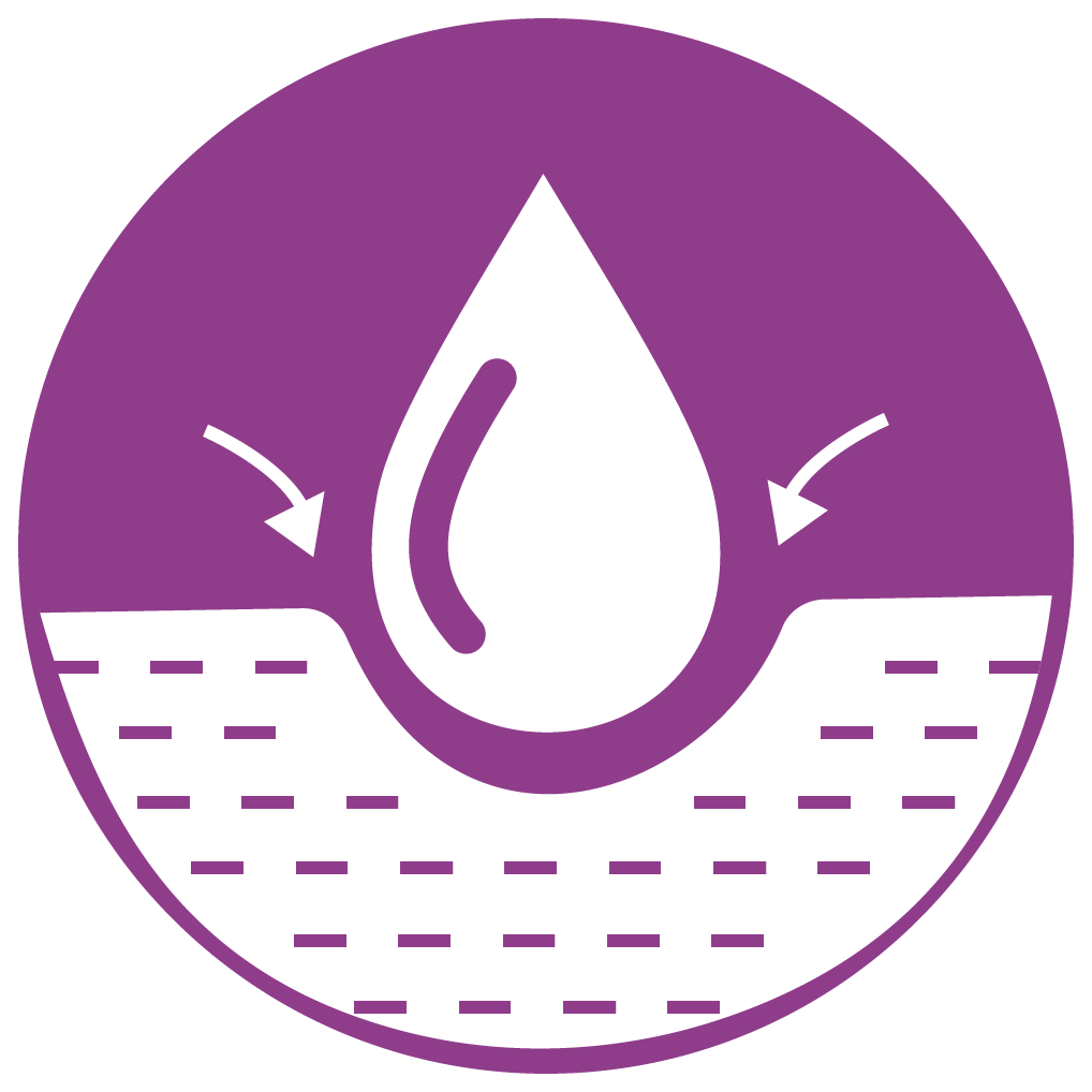 Tecnologia Wet Block Ícone da característica Tecnologia Wet Block Bigfral roupa íntima Moviment