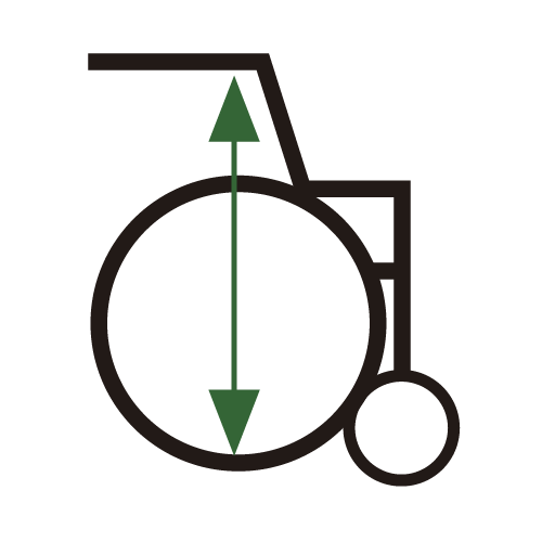 icone Altura da cadeira de rodas Praxis Serie Europa Veneza