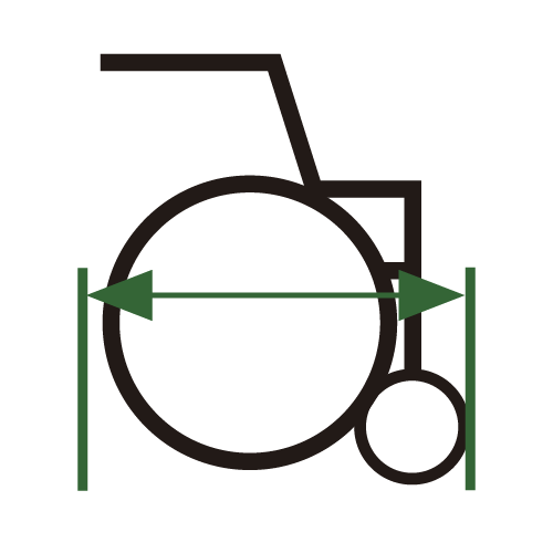 icone do comprimento da cadeira de rodas Praxis Serie Europa Veneza