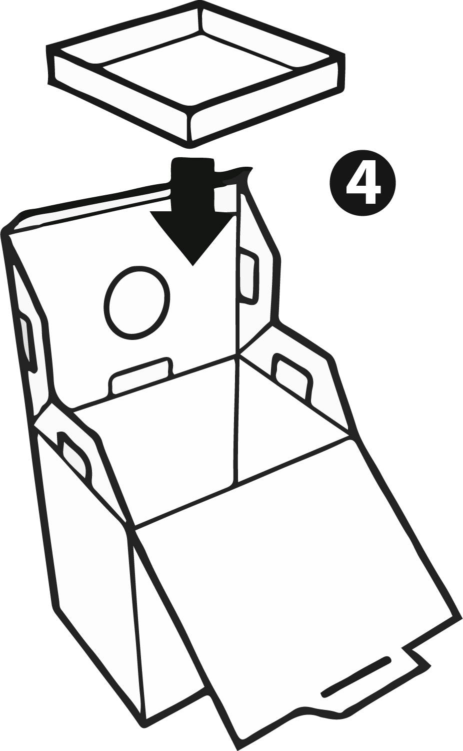 Passo 4 Ícone de como montar o coletor Descarpack